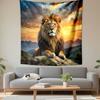 Majestic Lion At Sunset Patterned Tapestry Decorative Wall Hanging, Home Bedroom Living Room Decor