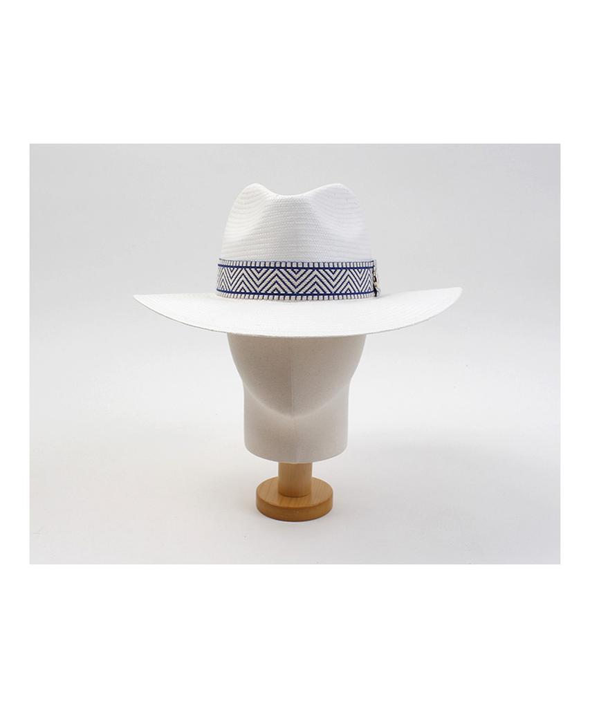 Yunibeosyeolkemiseuteuli Blue Mono Line Summer Long White Fedora