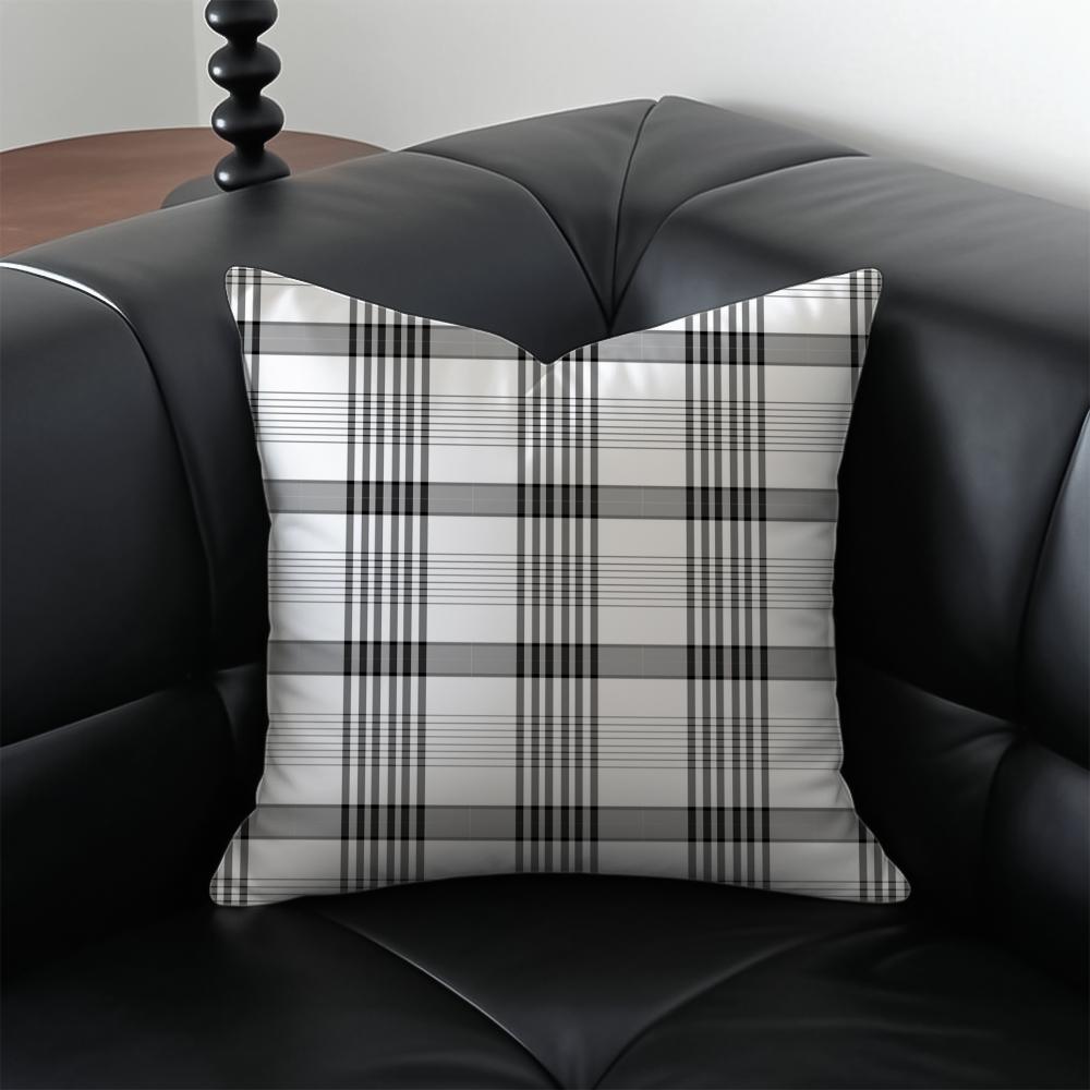 Black white and gray Cushion Cover Pillow Case Antidustmite Invisible zipper silky plush cushion