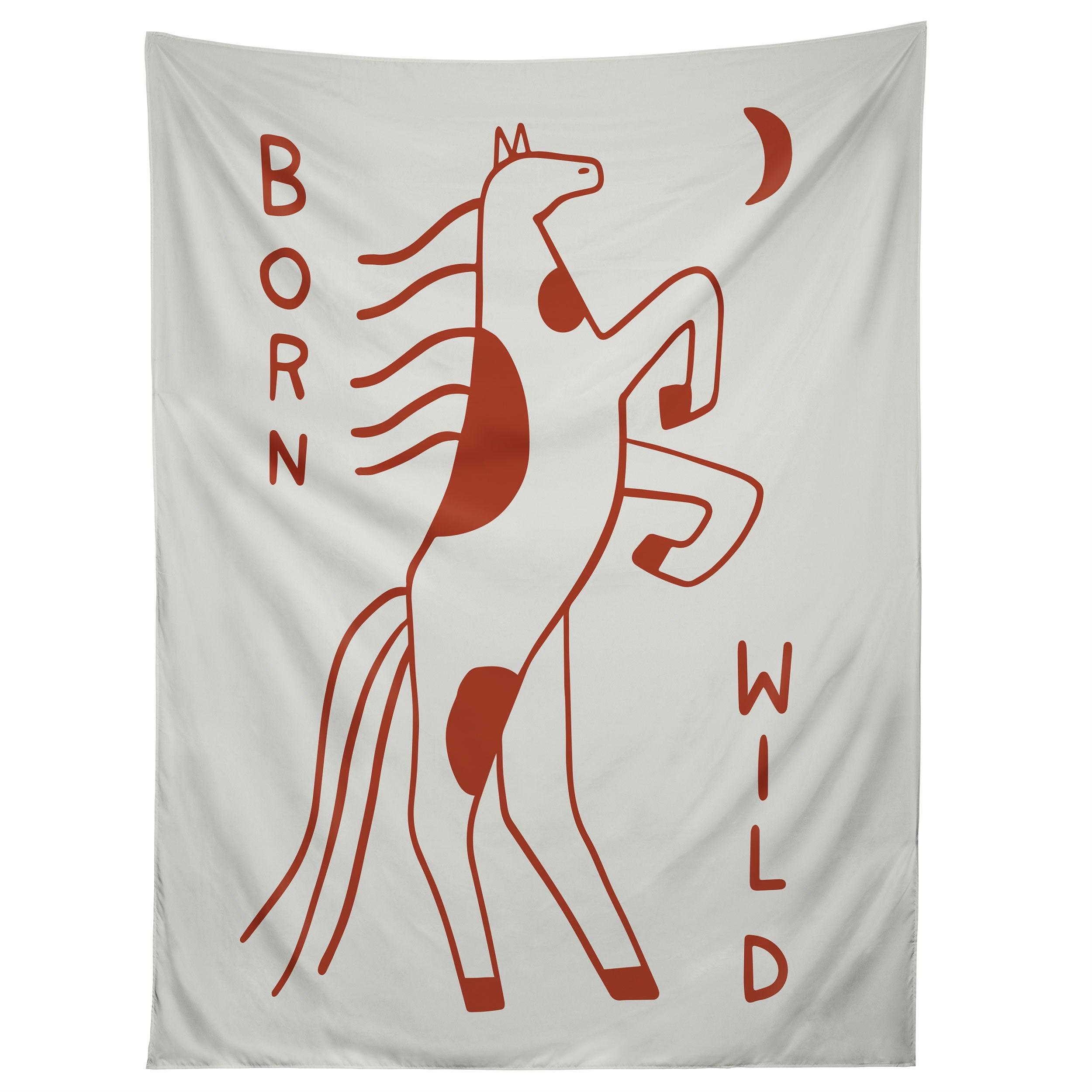 BORN WILD tapestry 75x100
