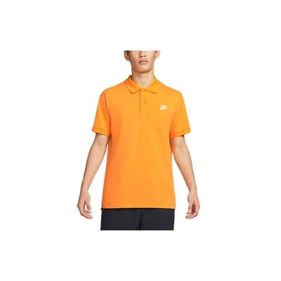 Sportswear Solid Color Polo Shirt Men Tops Orange CJ4457-886