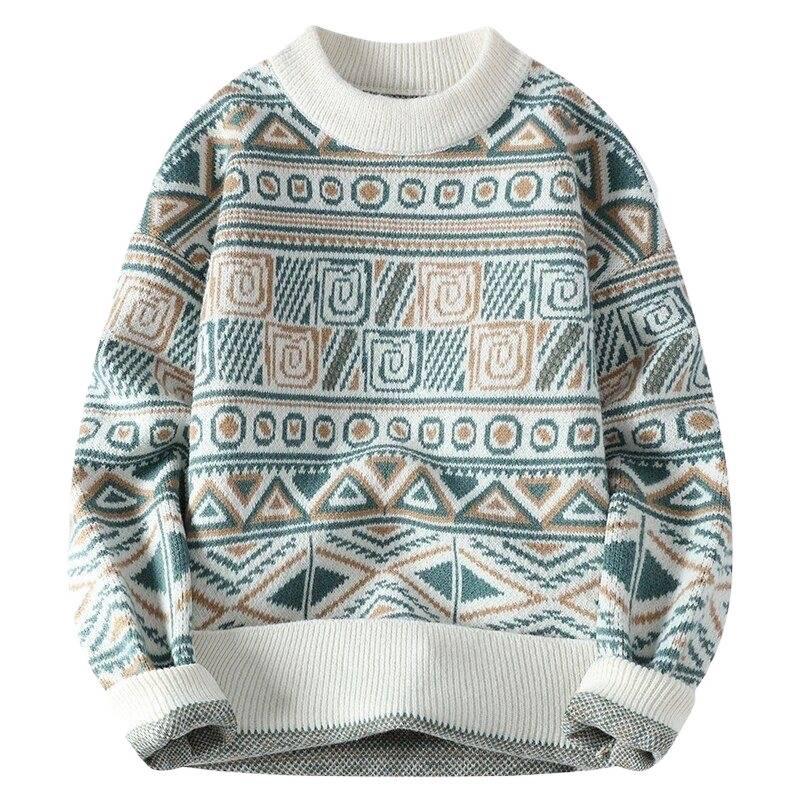Boys' Winter Casual Knitted Warm Sweater - Thick, Loose, Round Neck Trendy Style