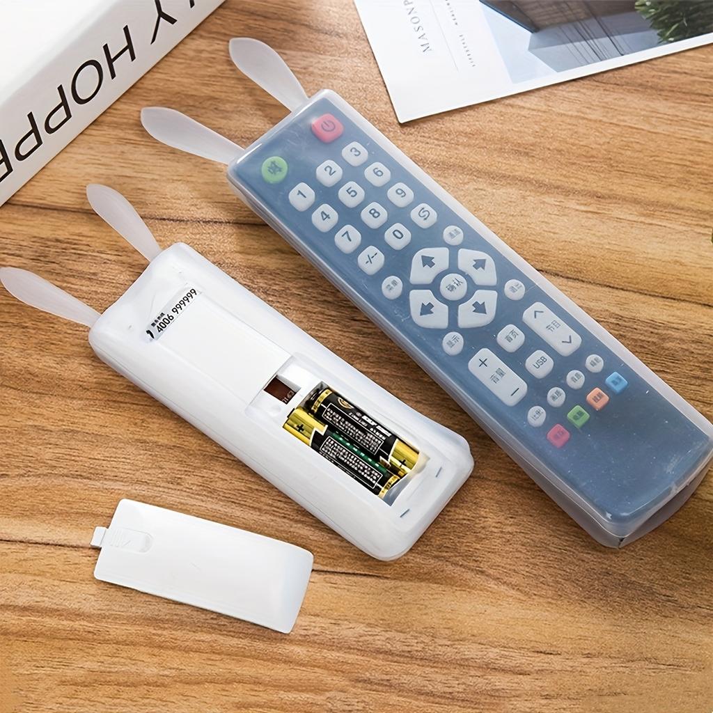 1pc Transparent Remote Control Cover Case for TV, AC, Rabbit Ear Dustproof Protective Sheath Sleeve, Protects Devices from Dust and Scratches