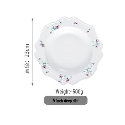 Utuo Pink Floral Ceramic Dishware