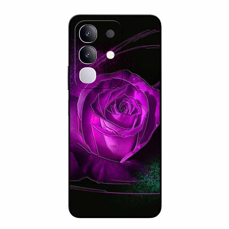 3D Emboss Case For Vivo Y300T V2445EA Relief Emboss Soft Silicone Covers For VIVO Y300t 2025 TPU Relief Emboss Funda Flower Capa