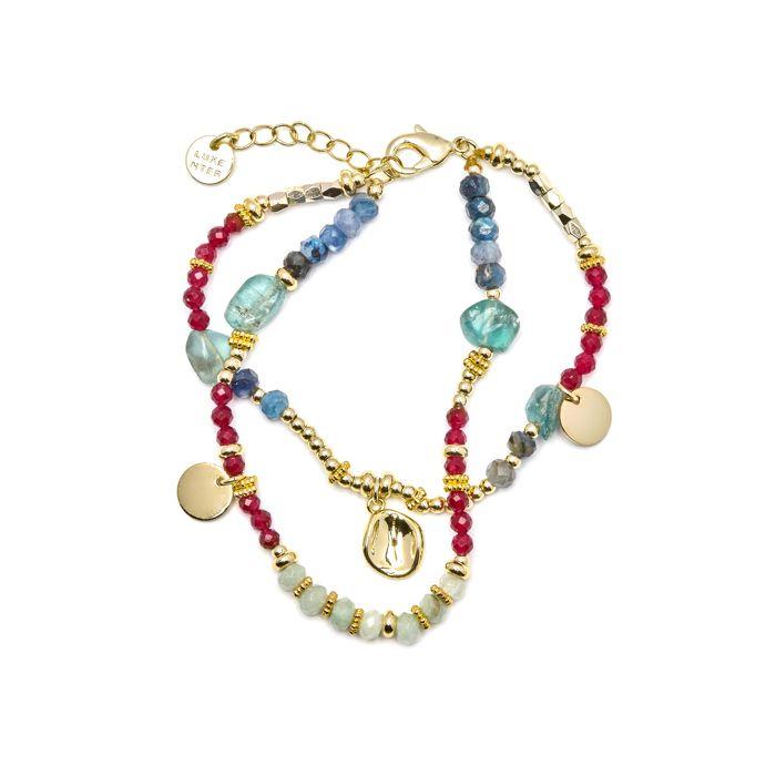 Bracelet - LUXENTER - Ney - Cristal Multicolfinition Ore - Finition or 18k - 16cm + 3cm D'extension