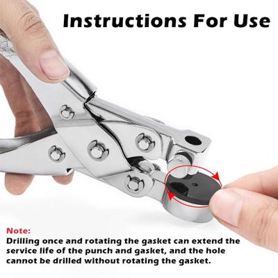 Multi-purpose Carbon Steel Leather Hole Punch Seven Holes Round Hole Belt Puncher Manual Watch Straps Hole Puncher Leather Tool