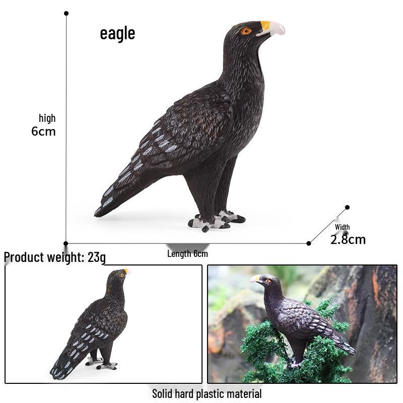 Montessori Cognitive Science Educational Eagle Models: Realistic Animal Scene Ornaments for Kids