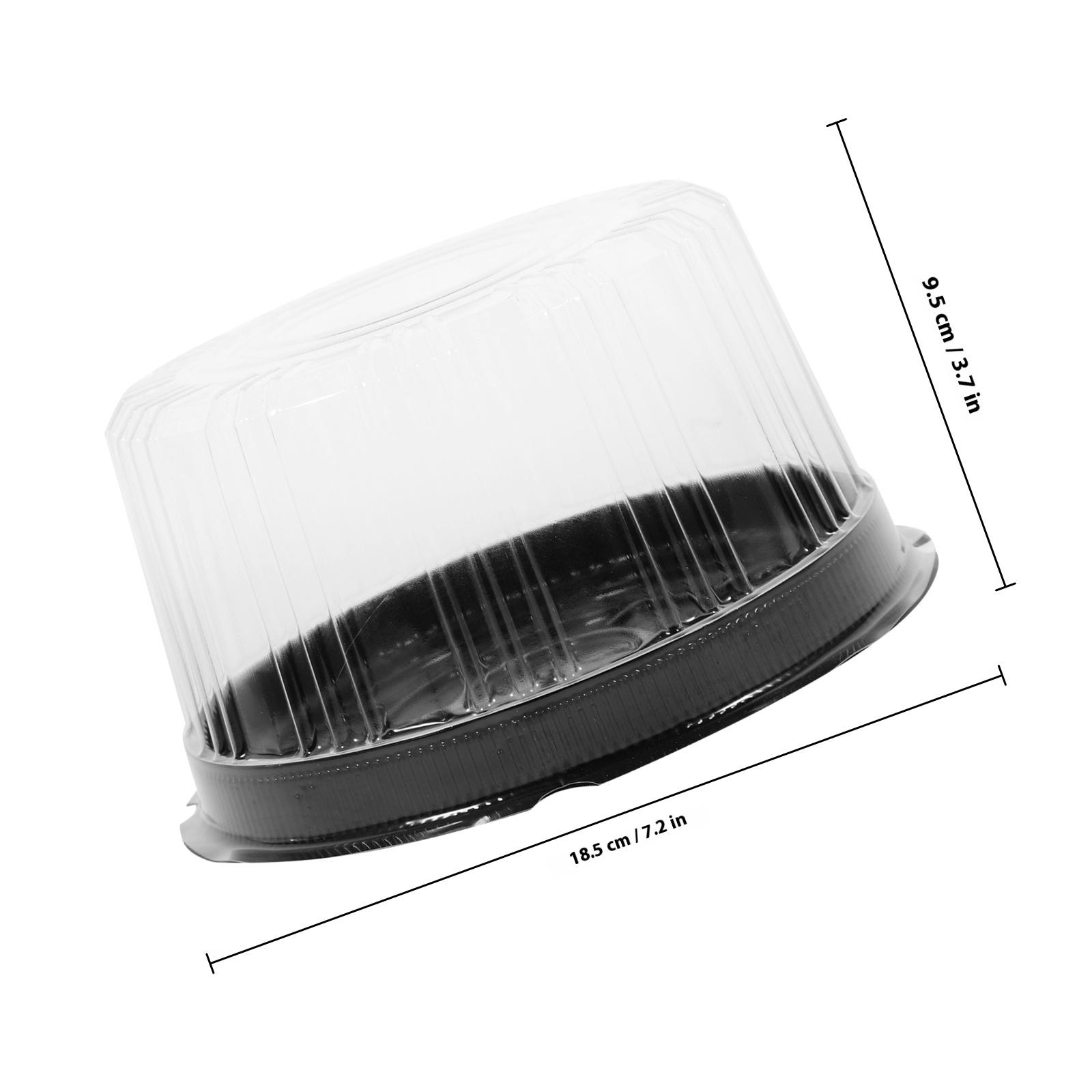 10pcs 6Inch Clear Packaging Box Plastic Container Lid For Cupcake Cake Slice Carrier Transparent Food Container Party Cake Shop
