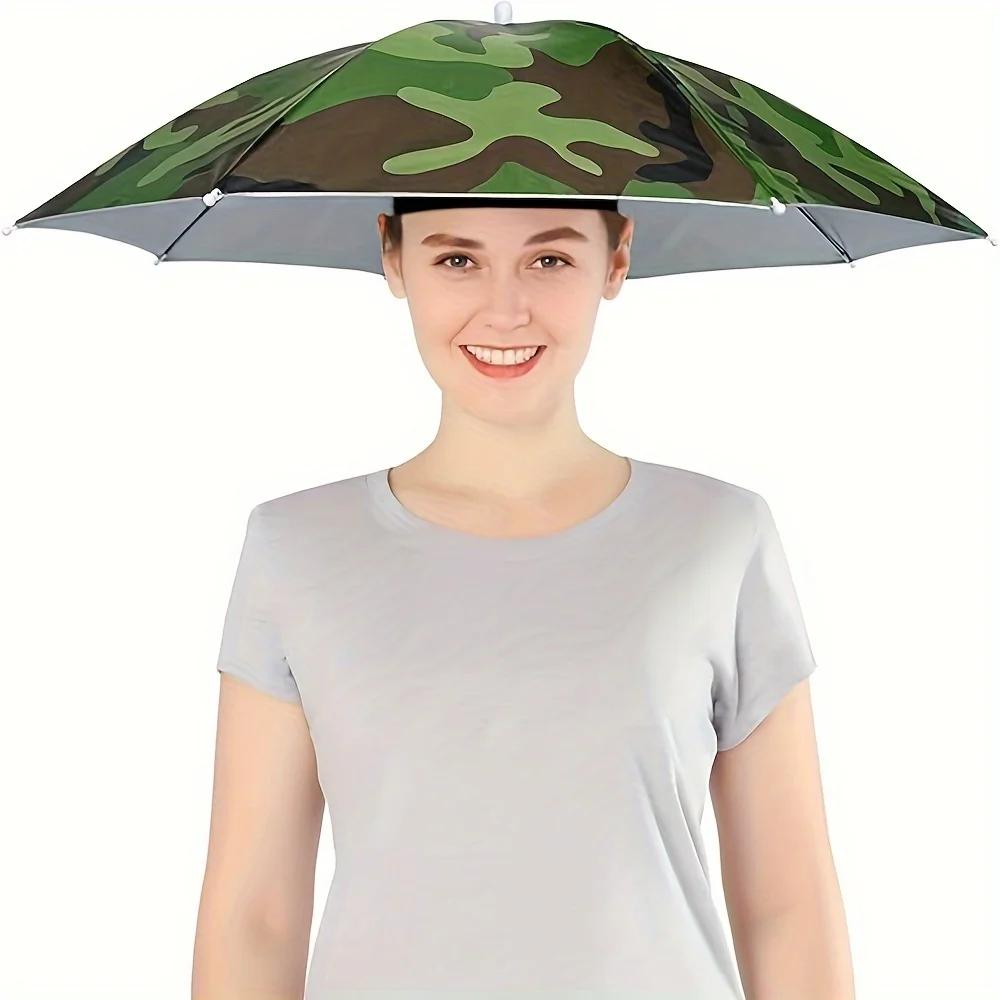 Umbrella Hat Head-mounted Umbrella Summer Rain and Sun Protection Outdoor Fishing Umbrella Hat Head-worn Umbrella Hat