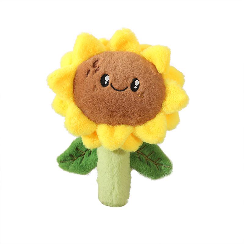 Soft Sunflower Plush Toy: Cute Expression Pillow or Wedding Ornament