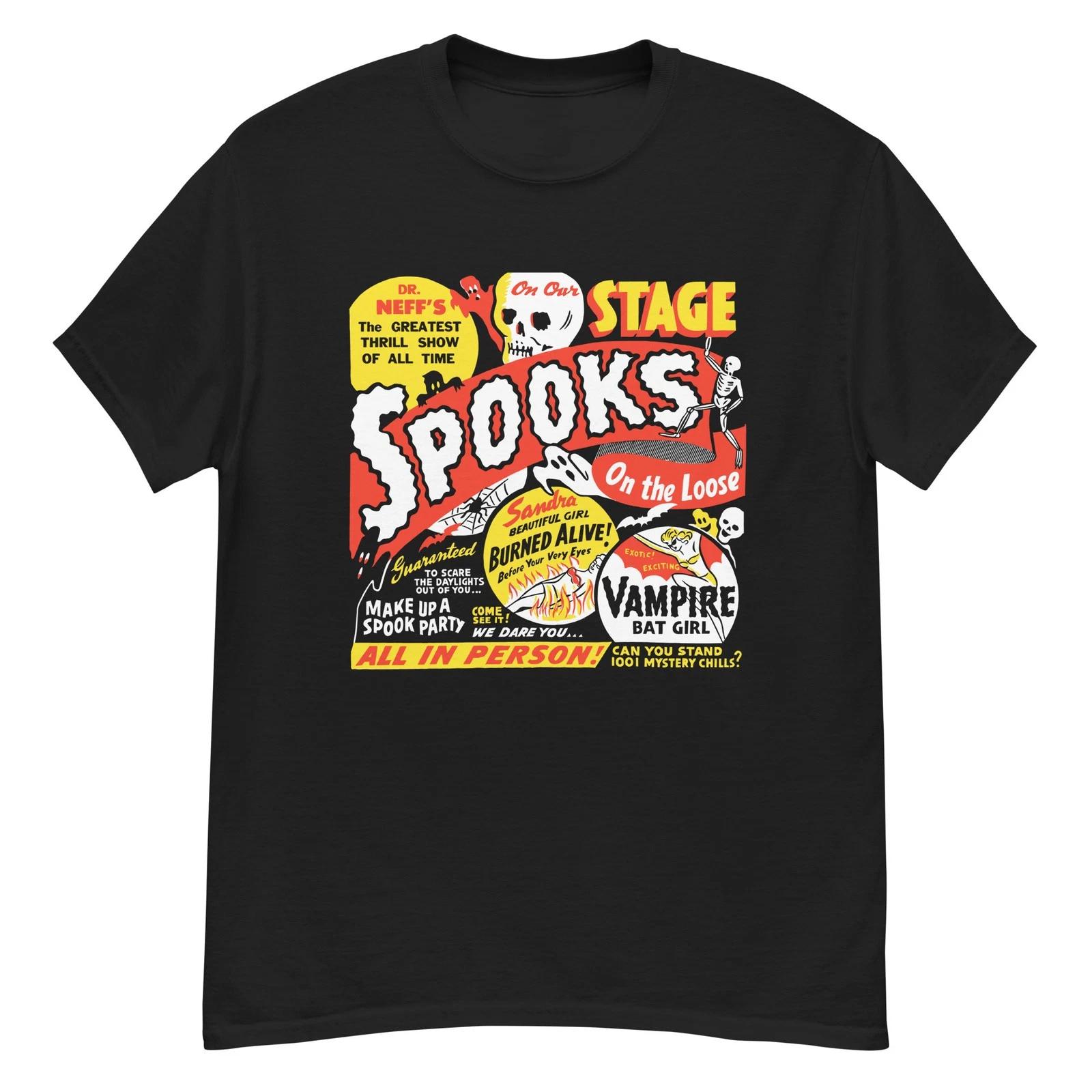 Spooks on the Loose vintage spook show poster t-shirt 3XL