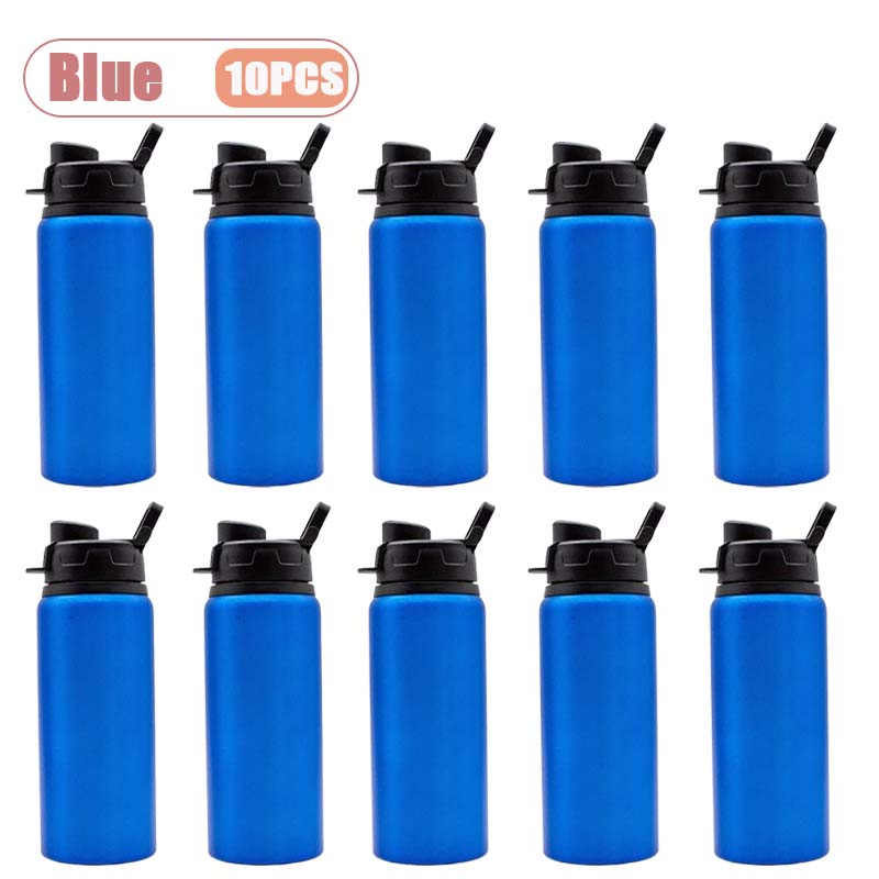 1-10PCS 600ml Aluminum Sports Water Bottle Leak Proof Lightweight Design for Cycling Hiking Gym BPA Free Canteen