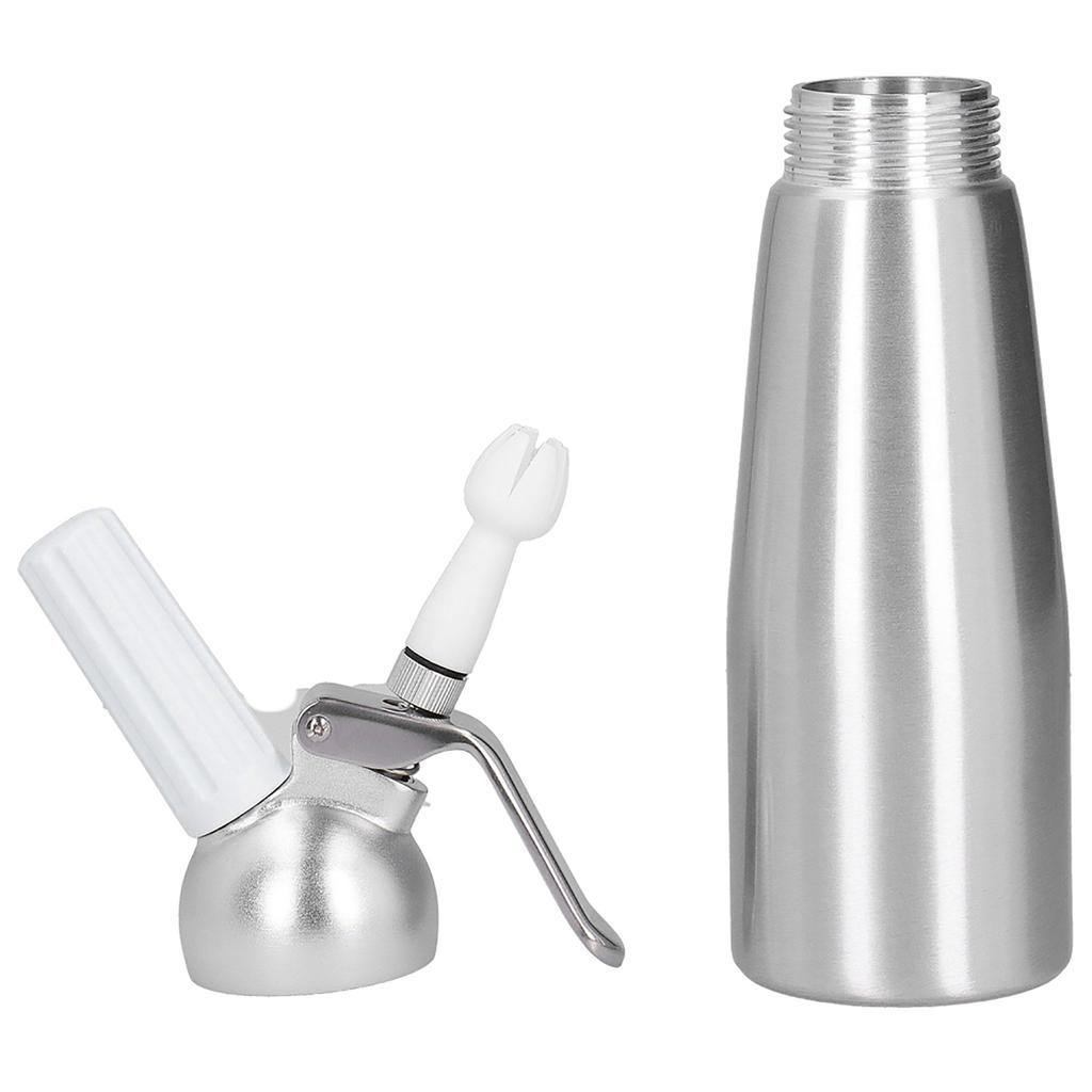 Aluminiumslegering Flødeskumssprøjte Skummere Dispenser Kage Dessert Værktøj med 3 Dekorationstyler