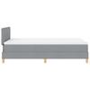 LED Boxspring Bed with Headboard Light Gray 120 X 200 Cm Fabric