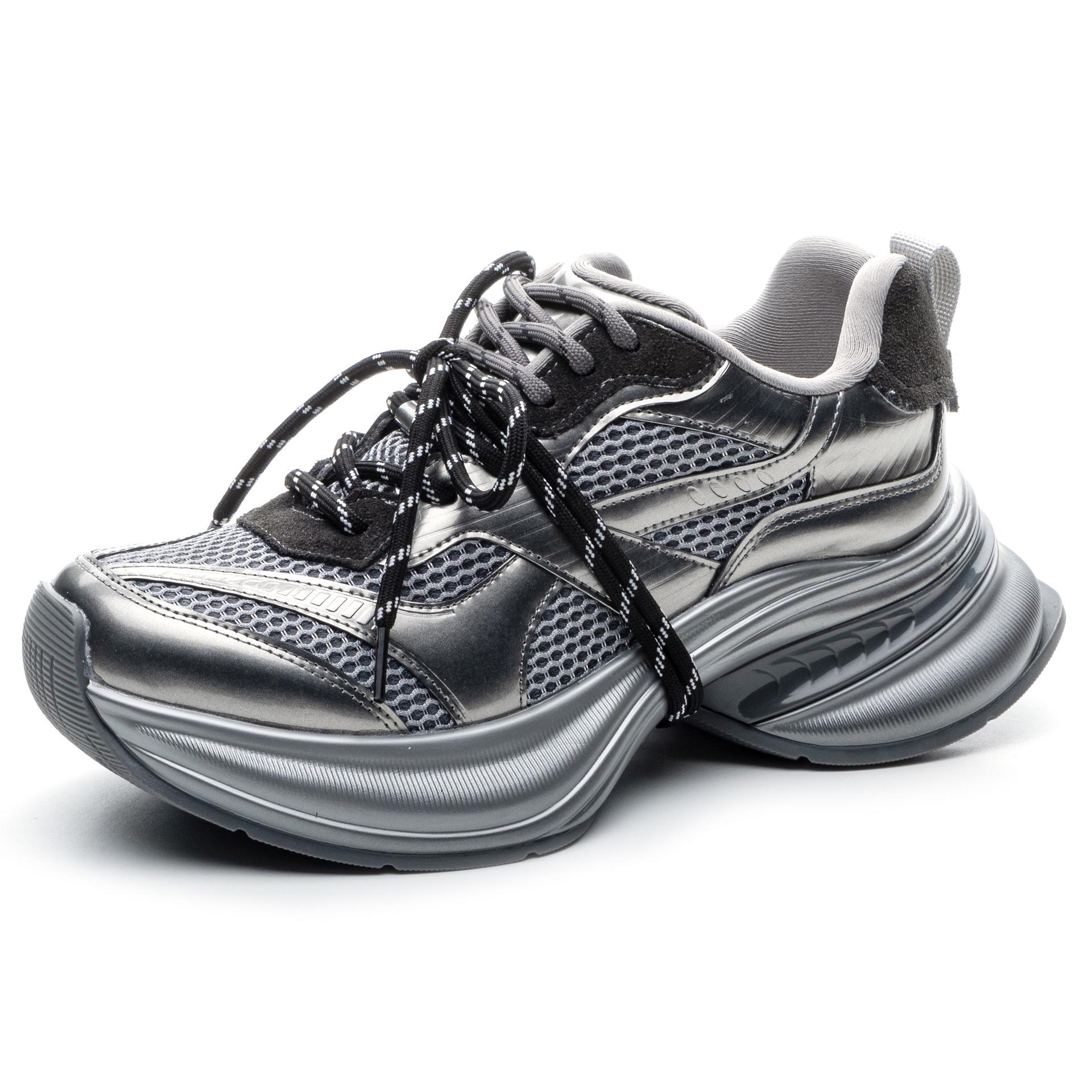 

Customized silver core storm 2025 spring new color matching pair of shoelaces casual shoes women s shoes thick sole heightening dad shoes 35
