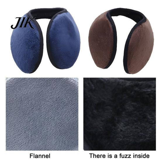 Men Winter Ear Warmers Unisex Earmuffs Thick Plush Protection Windproof Anti-slip Back-on Style Firm Stitching Commuting Outdoor Skiing Decorative