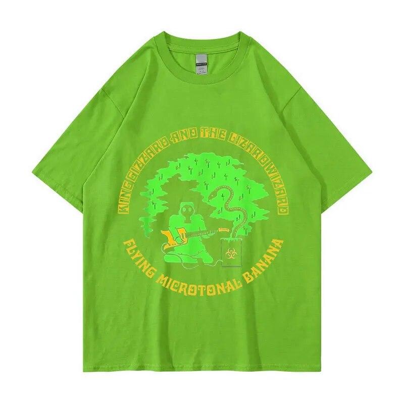 King Gizzard and The Lizard Wizard TShirt Rock Band Retro Hip Hop T-shirt Unisex WoUnisex Fashion Cotton Oversized T Shirts Streetwear