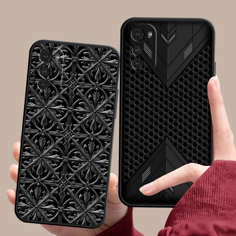 Black carved woven texture For Motorola G85 Edge 50 G24 G35 G14 G04 40 G72 G34 G G54 G13 G32 5G Black Phone Case
