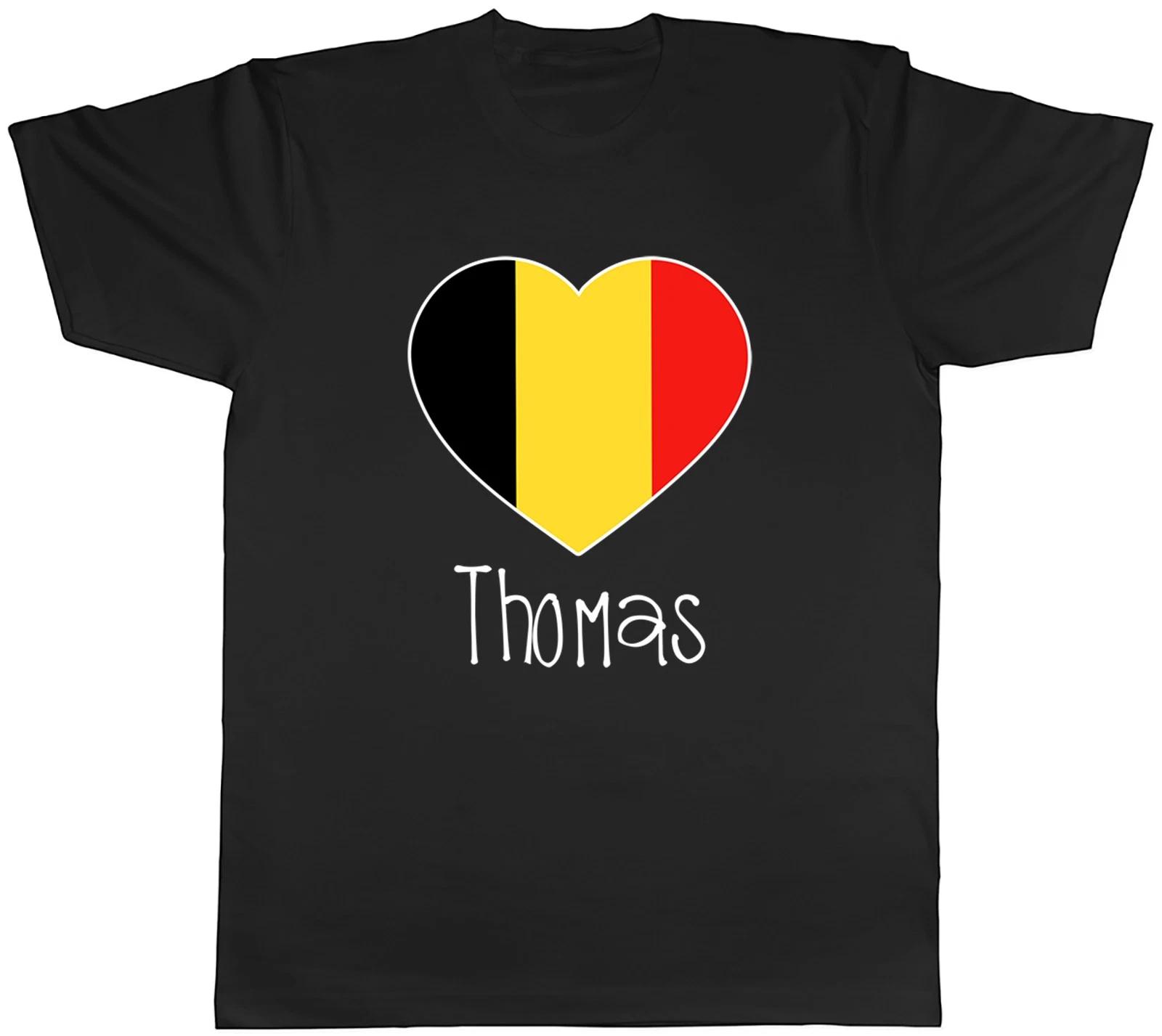 Personalised Love Belgium Football Fan Supporter Mens T-Shirt Tee Gift Top XXXL