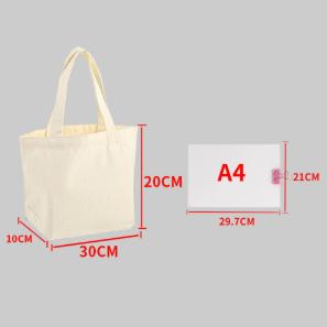Reusable Foldable Shoulder Handbag Eco-Friendly Women Ladies Large Cotton Fabric Canvas Tote Bag For Market Shopping Bags Blank