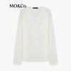 MO&Co. V-Neck Long Sleeve Knit Top