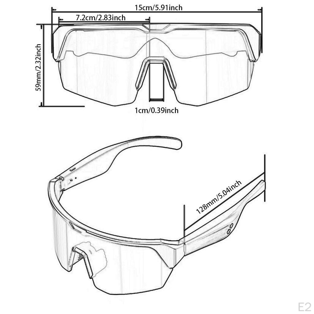 Smart Sunglasses Driving Glasses Handfree Headset for Running Cycling Hiking
