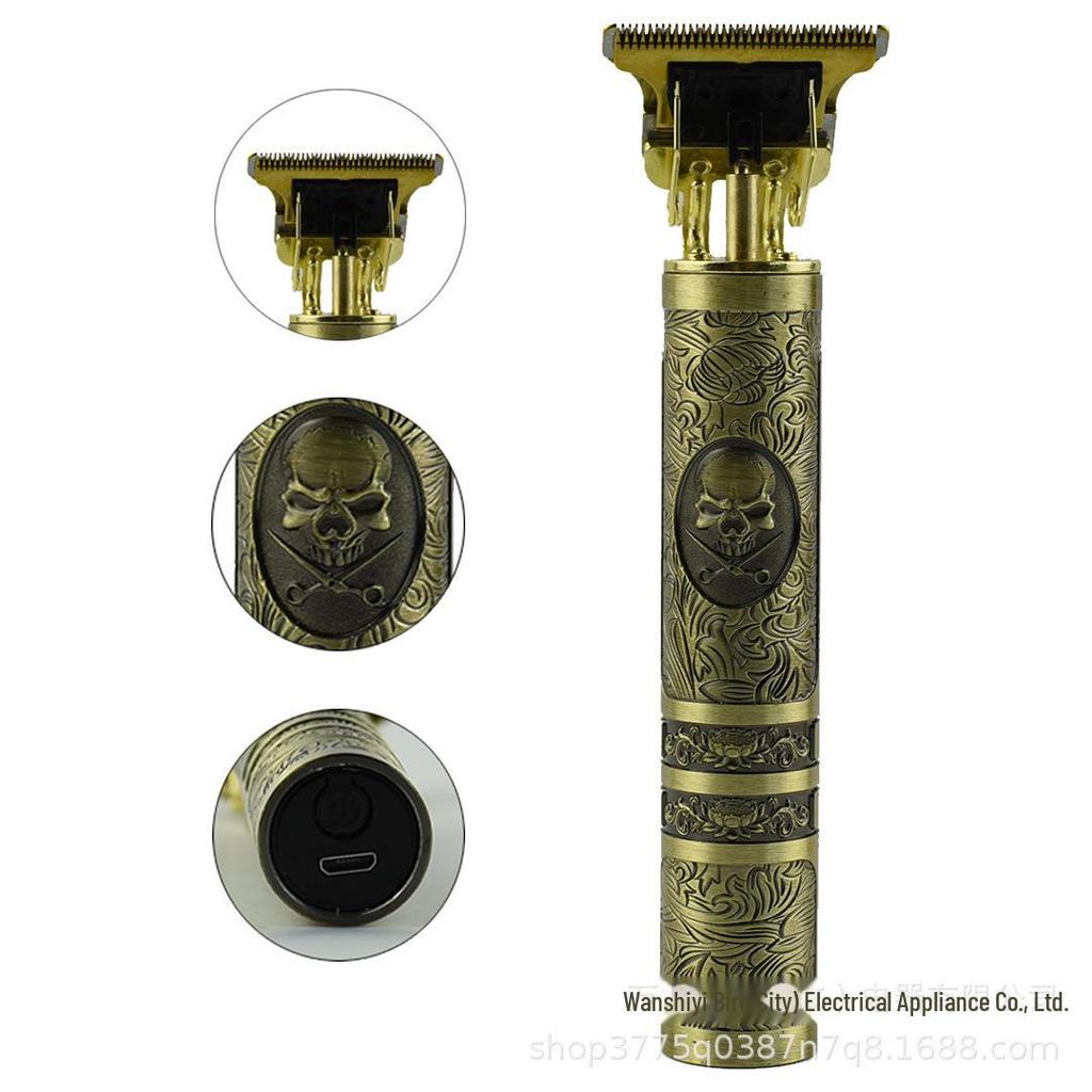 USB Charging Retro Buddha Dragon & Phoenix Hair Clipper T9 - Carving & Trimming Electric Clipper