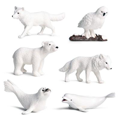 Fashion Simulation Gifts Model Toy North Pole Animal Figurines