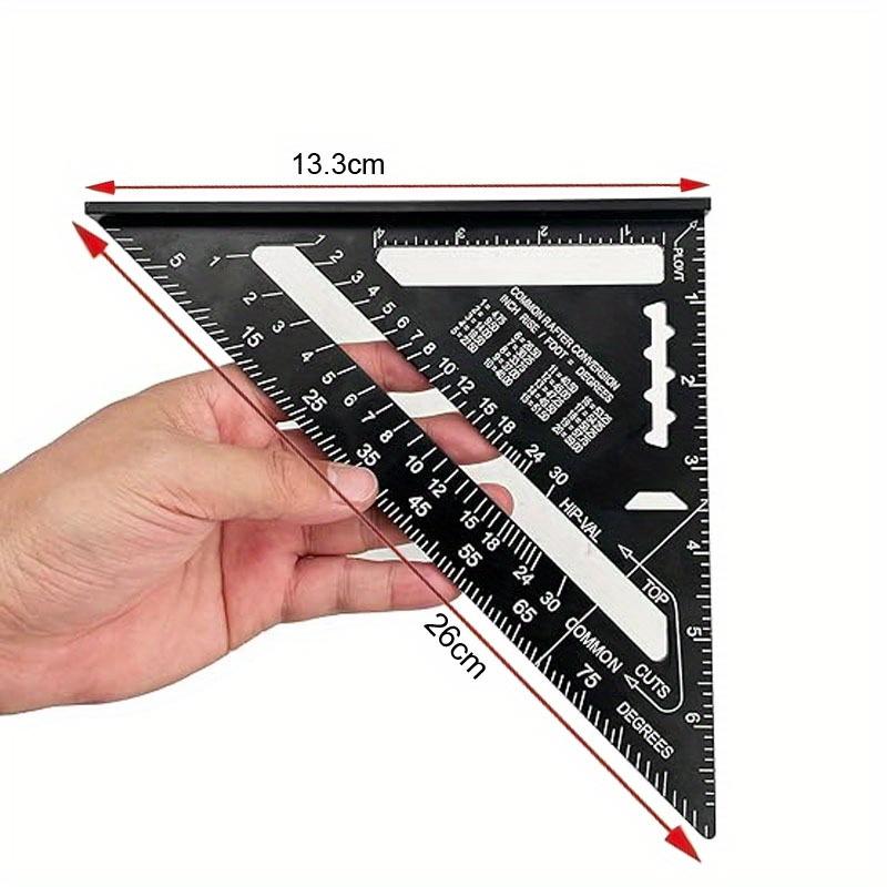 Accurate Carpentry Square Tools Metric Triangle Ruler Square Protractor High Precision Aluminum Alloy Triangle Ruler