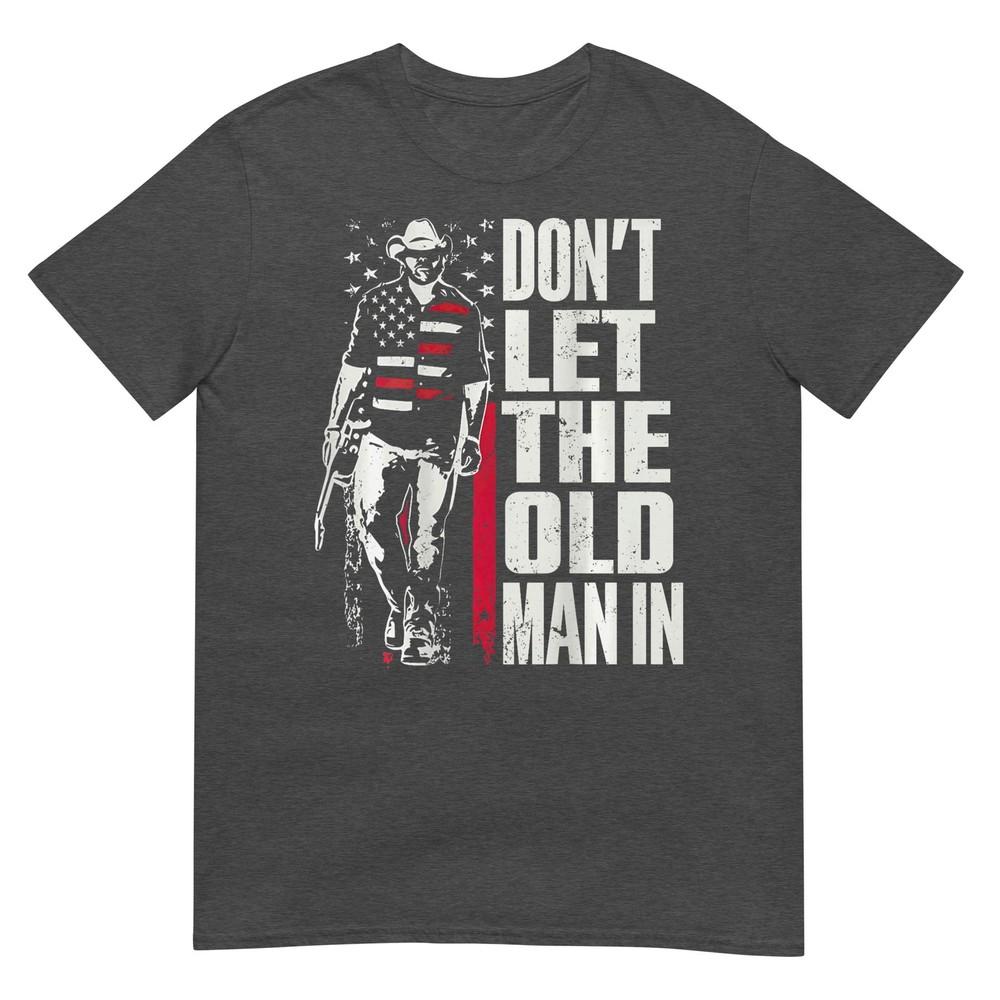 Lass den alten Unisex nicht in der Vintage-amerikanischen Flagge (Auf der Rückseite) T-Shirt
