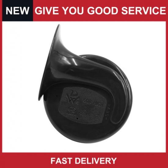 Universal 48V 3.5A 115Hz 90db Car Electric Horn Siren Trumpet Black Pack of 1