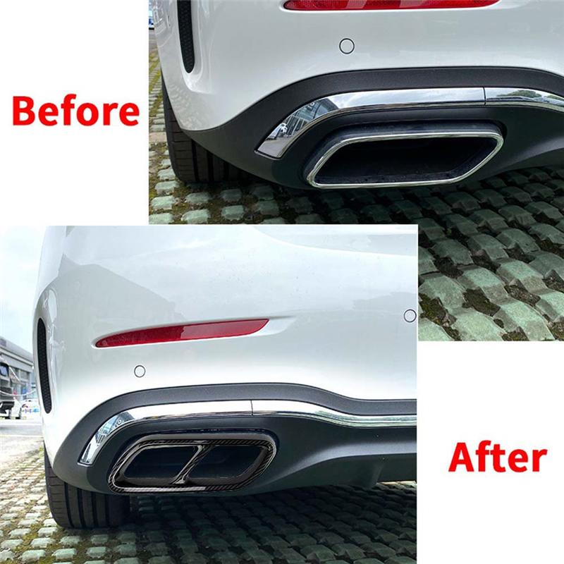 Auspuffrohrabdeckung für Mercedes Benz C-Klasse W206 C200 C260 C300 2022+ Kohlefaser