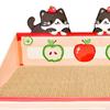 Cat Scratch Pad with Box Sleeping Interactive Toy Lounger Scratcher Lounge Corrugated