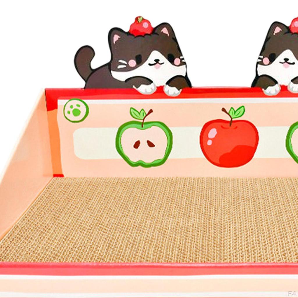 Cat Scratch Pad with Box Sleeping Interactive Toy Lounger Scratcher Lounge Corrugated