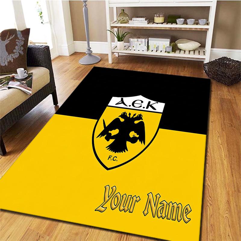 Aek Fc Benutzerdefinierter Name Teppich für Wohnzimmer Schlafzimmer Zuhause Sofadekoration, Kinder Spiel rutschfeste Fußmatte