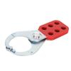 Lock Out Hasp 6 Holes Steel Industrial Security Lock Lockout Padlock Tag Out Hasp Red Silver