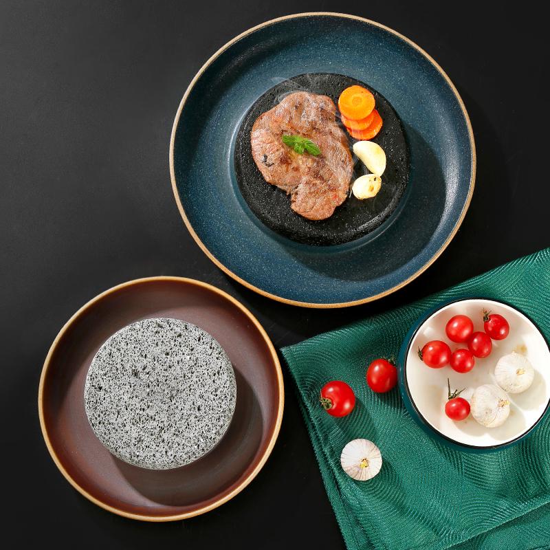 Volcanic Stone Japanese Grill Pan for Molecular Cuisine