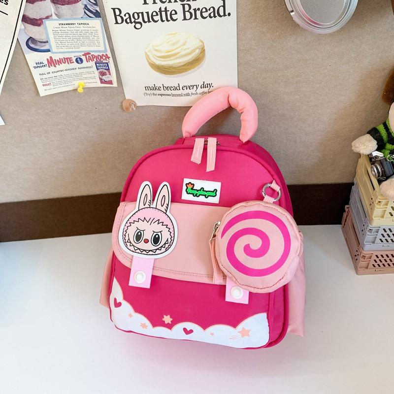 Kindergarten Small And Medium Class Baby Schoolbag Cartoon Animation Boys And Girls Backpack Cute Cute Children'S Backpack