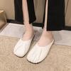 Baotou Half Slippers Women's Outer Wear 2025 New Spring and Summer Retro Lazy Grandma Shoes Muller Shoes Flat Cool Slippers