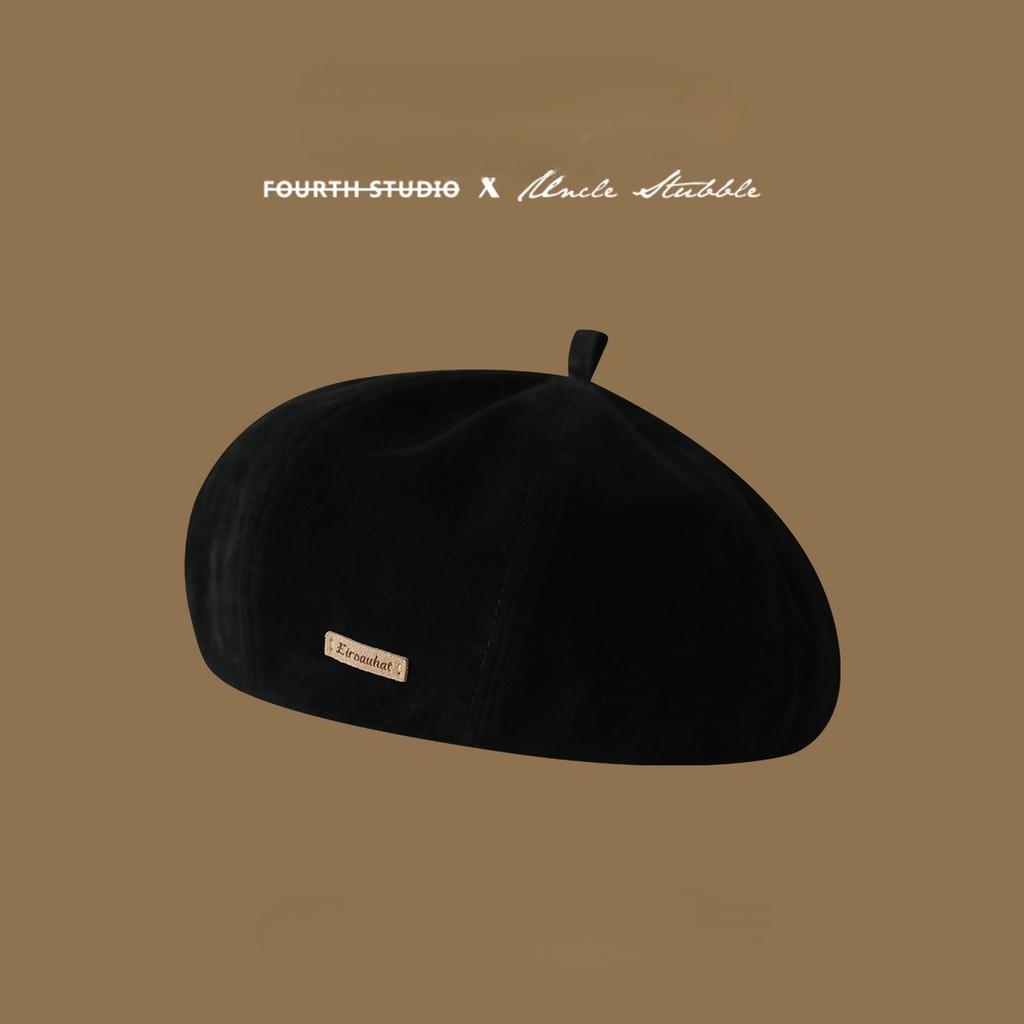 Suede Beret Cap With Adjustable Fit And Windproof Features For Casual Wear