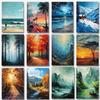 Landscape Mountain Forest Sea Fall Tree Palm Wall Art Canvas Oil Painting Print Picture Nature Poster Nordic Home Decoration