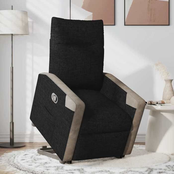 VidaXL Fauteuil inclinable noir tissu 3324092