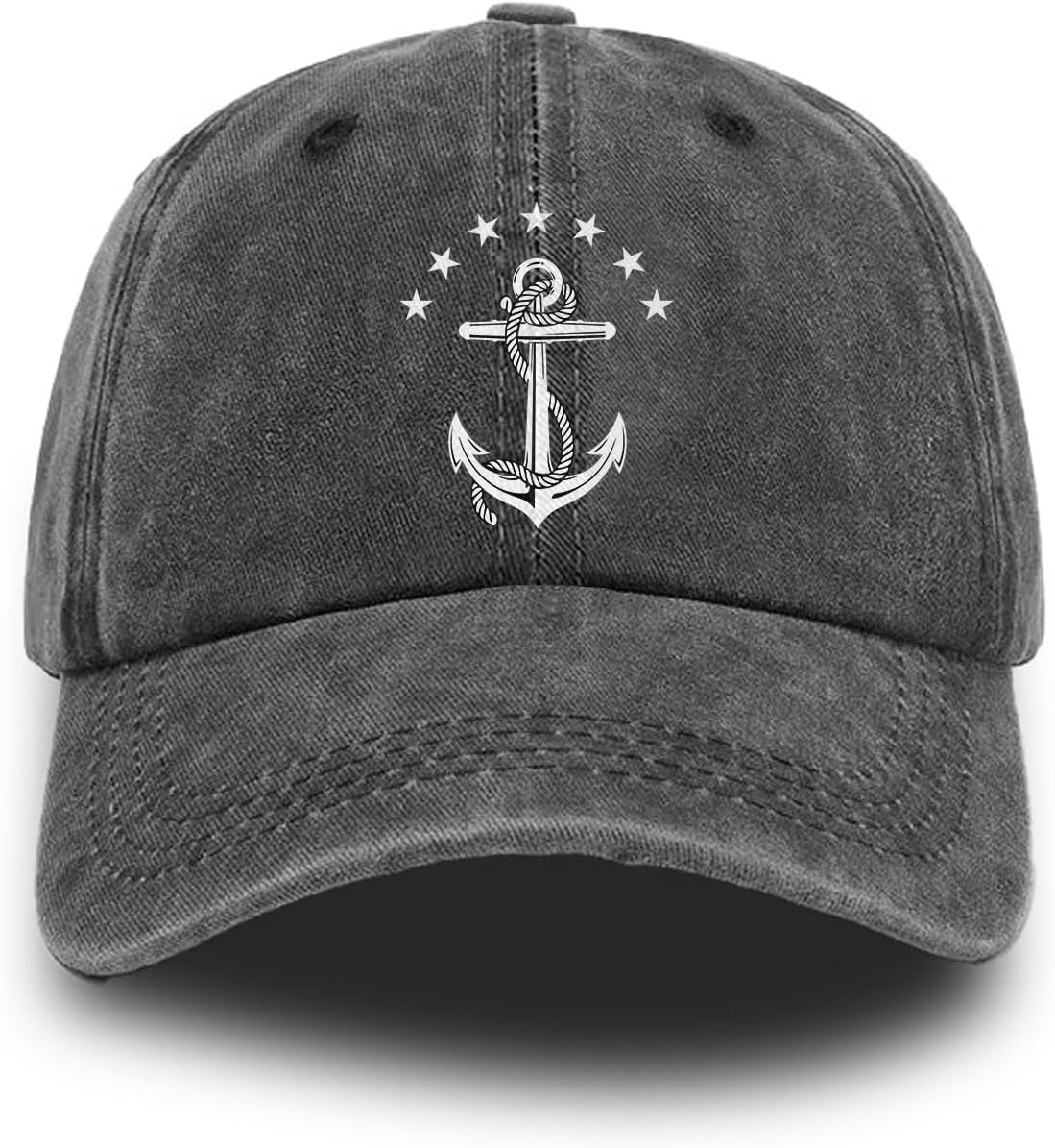 

Butterfly Daisy Graphic Washed Baseball Cap Unisex Vintage Adjustable Outdoor Summer Hat One Size сірий