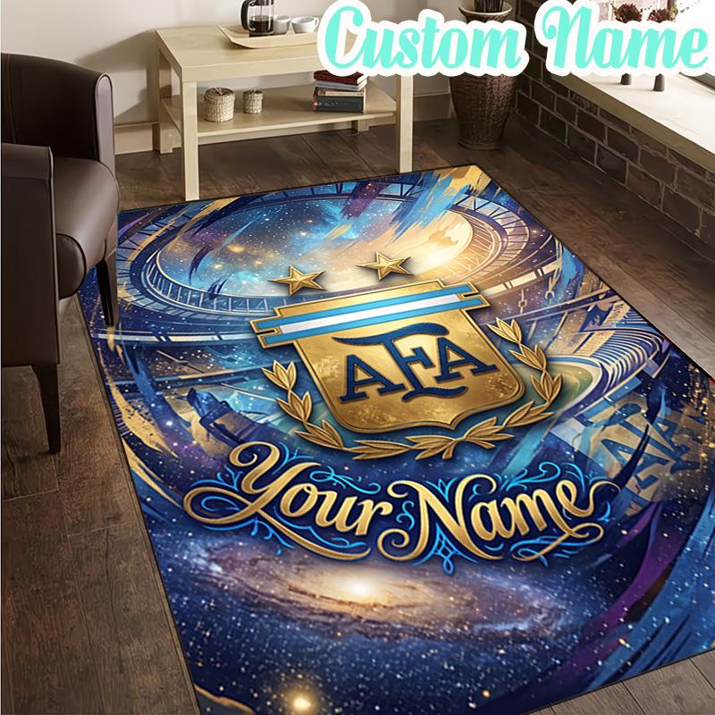 Custom Name Argentina football team  Rug, Office Rug, Chair Rug, Carpet for Living Rooms, Doormat Game Rug Home Decor Christmas Gifts