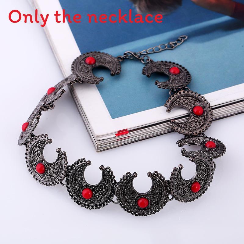 

Retro Boho Necklace Alloy Geometric Pattern Unisex Jewelry For Travel And Gift чорний