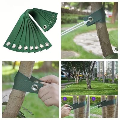 Heavy-Duty Windproof Tree Straps 10pcs, Adjustable Plant Support Anchors, Storm Protection for Hurricanes