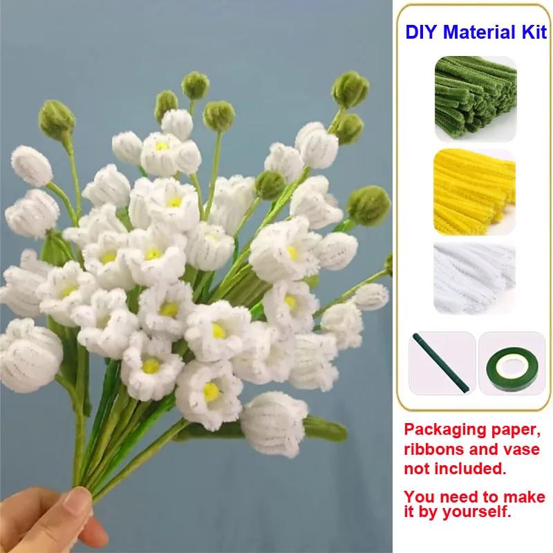 300 Pieces Pipe Cleaner Craft Set,Chenille Stem Pipe Cleaners for DIY Lily of bell Craft Projects and Decorations