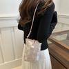 Chic 2024 Summer Small Square Shoulder Bag For Women In Black Cream Pink Green Colors