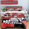 3pcs Duvet Cover Set (1*Duvet Cover + 2*Pillowcase, Without Core), Custom Name Makima Chainsaw Man Pattern Bedding Set, Home Bedroom Decor Gift
